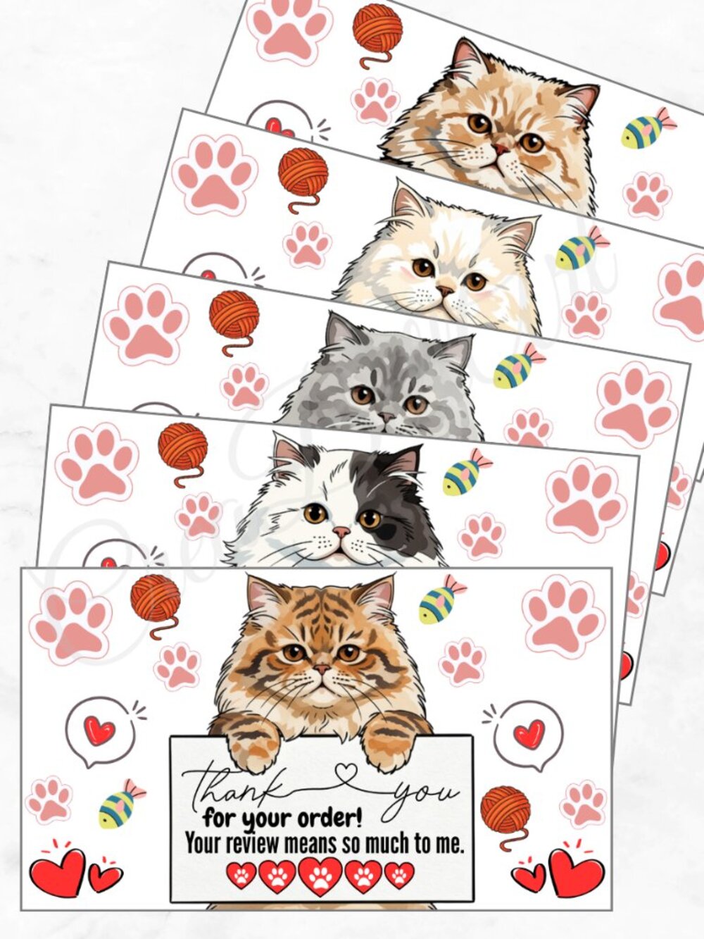 60 Thank you cards Cat Cards Puppy Cards Review Cards